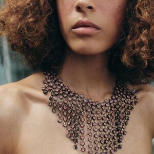 NWT Zara Jewel Cascade Necklace